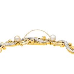 Bracelet DIAMANT En Or Jaune Et Blanc -Castafiore Boutique bracelet diamant en or jaune et blanc 1374927