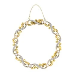Bracelet DIAMANT En Or Jaune Et Blanc