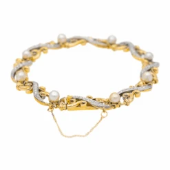 Bracelet DIAMANT En Or Jaune Et Blanc -Castafiore Boutique bracelet diamant en or jaune et blanc 7896700
