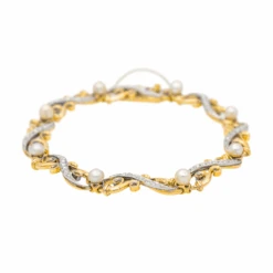 Bracelet DIAMANT En Or Jaune Et Blanc -Castafiore Boutique bracelet diamant en or jaune et blanc 8059688