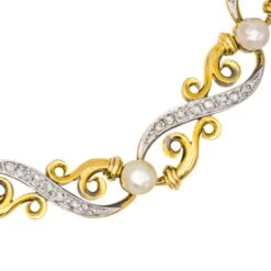 Bracelet DIAMANT En Or Jaune Et Blanc -Castafiore Boutique bracelet diamant en or jaune et blanc 9727099