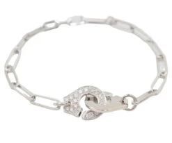 Bracelet DINH VAN Menottes R12 En Or Blanc Et Diamants