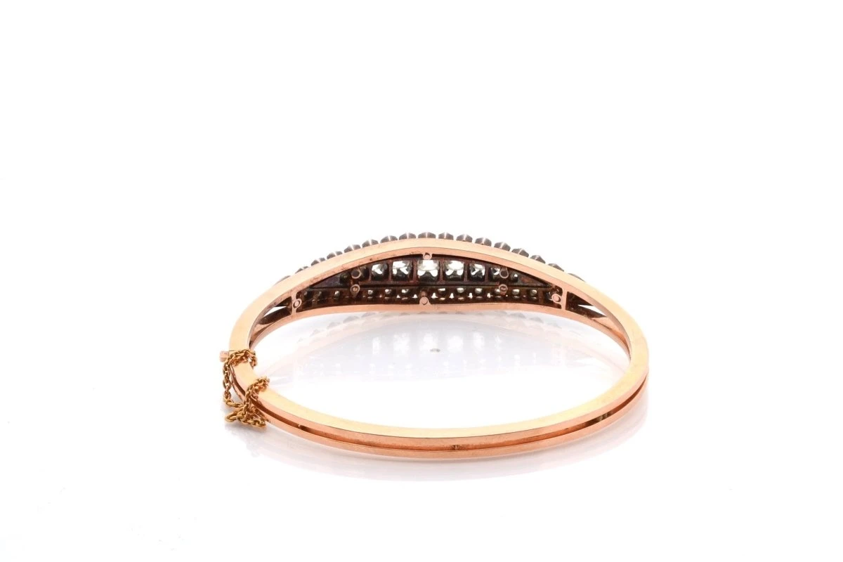 Bracelet En Or, Argent Et Diamants 3 Bracelet En Or, Argent Et Diamants – Image 3