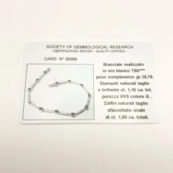 Bracelet En Or Blanc, Saphir Et Diamants -Castafiore Boutique bracelet en or blanc saphir et diamants 795808