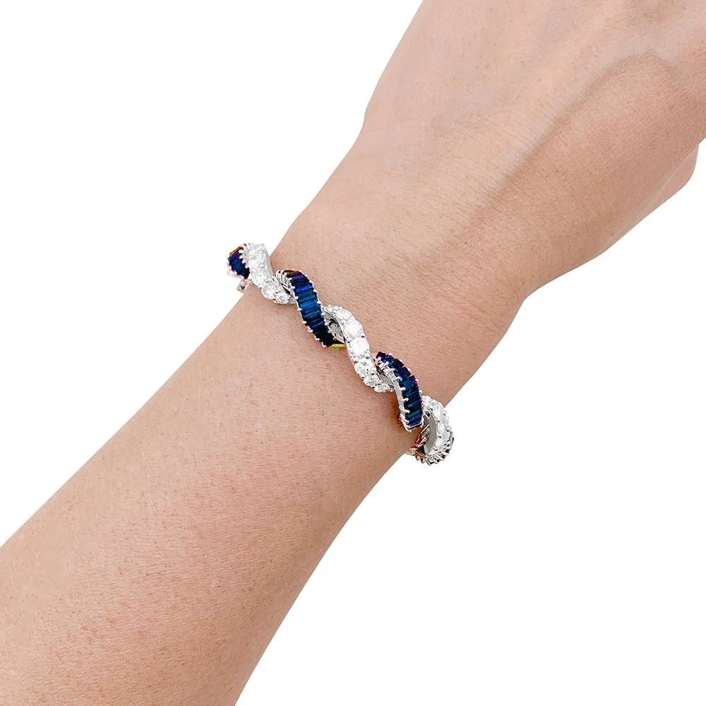 Miller Bracelet En Or Blanc, Saphirs Et Diamants 2 Miller Bracelet En Or Blanc, Saphirs Et Diamants – Image 2