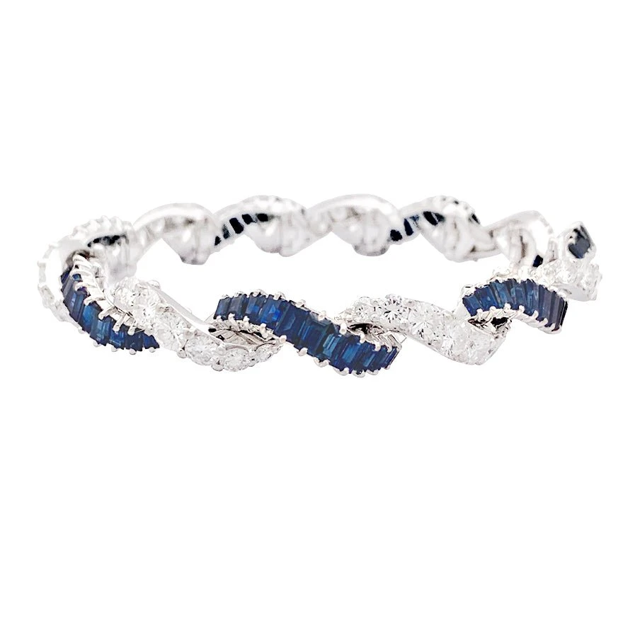 Miller Bracelet En Or Blanc, Saphirs Et Diamants 4 Miller Bracelet En Or Blanc, Saphirs Et Diamants – Image 4