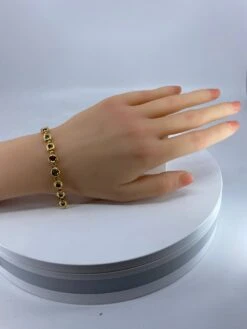 Bracelet En Or Jaune 18 Carats Et Pierres Fines -Castafiore Boutique bracelet en or jaune 18 carats et pierres fines 660493