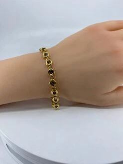 Bracelet En Or Jaune 18 Carats Et Pierres Fines -Castafiore Boutique bracelet en or jaune 18 carats et pierres fines 832677