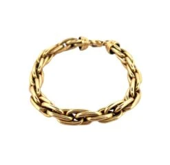 Bracelet En Or Jaune à Mailles Rectangulaires -Castafiore Boutique bracelet en or jaune a mailles rectangulaires 197753