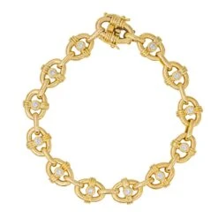 Bracelet En Or Jaune Et Diamant