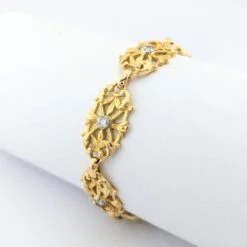 Bracelet Souple En Or Jaune Et Diamants -Castafiore Boutique bracelet en or jaune et diamants 185020