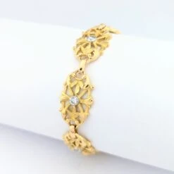 Bracelet Souple En Or Jaune Et Diamants -Castafiore Boutique bracelet en or jaune et diamants 233149