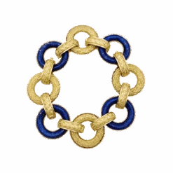 Miller Bracelet En Or Jaune Et Lapis Lazuli