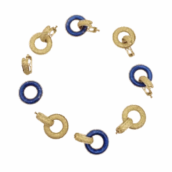 Miller Bracelet En Or Jaune Et Lapis Lazuli -Castafiore Boutique bracelet en or jaune et lapis lazuli 219637