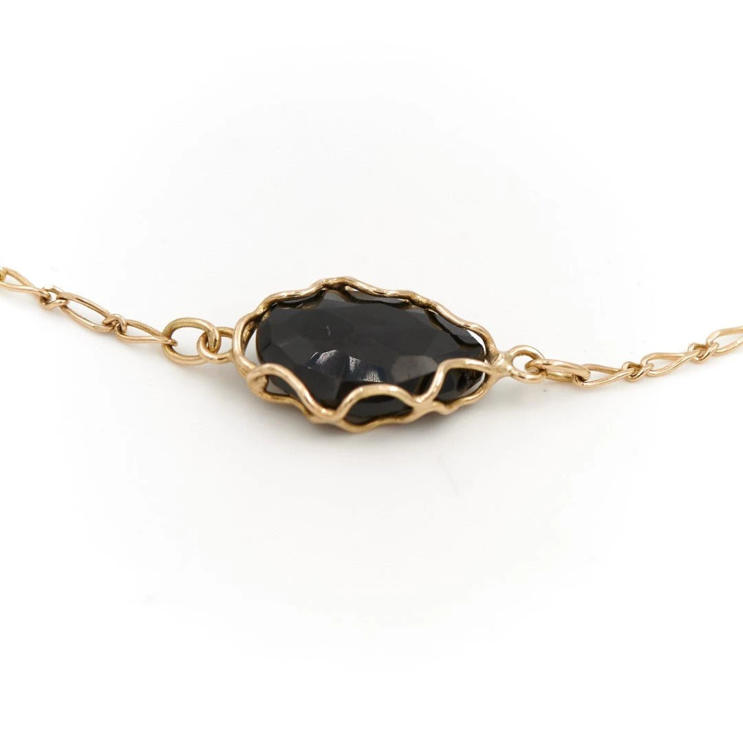 Bracelet En Or Jaune Et Onyx Noir 7 Bracelet En Or Jaune Et Onyx Noir – Image 7