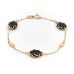 Bracelet En Or Jaune Et Onyx Noir 11 Bracelet En Or Jaune Et Onyx Noir -Castafiore Boutique bracelet en or jaune et onyx noir 680059