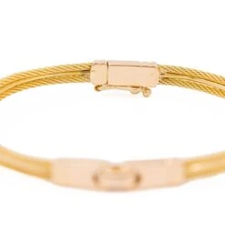 Bracelet En Or Jaune Texturé -Castafiore Boutique bracelet en or jaune texture 275767