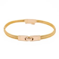 Bracelet En Or Jaune Texturé