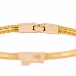 Bracelet En Or Jaune Texturé -Castafiore Boutique bracelet en or jaune texture 886632