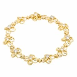 Bracelet Filigrane Or Jaune Diamant