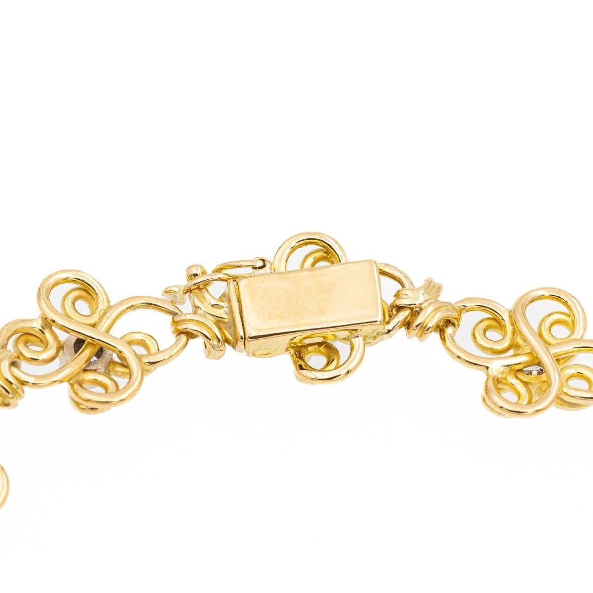 Bracelet Filigrane Or Jaune Diamant 5 Bracelet Filigrane Or Jaune Diamant – Image 5