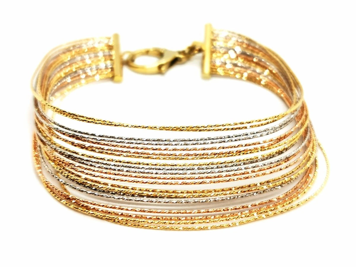 Bracelet Fils D'or, En 3 Ors 1 Bracelet Fils D'or, En 3 Ors