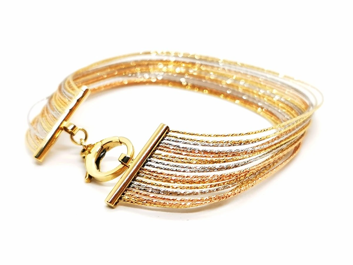 Bracelet Fils D'or, En 3 Ors 14 Bracelet Fils D'or, En 3 Ors – Image 14