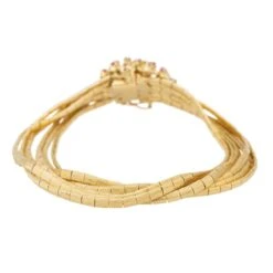 Bracelet Fleur Or Jaune Rubis -Castafiore Boutique bracelet fleur or jaune rubis 211102