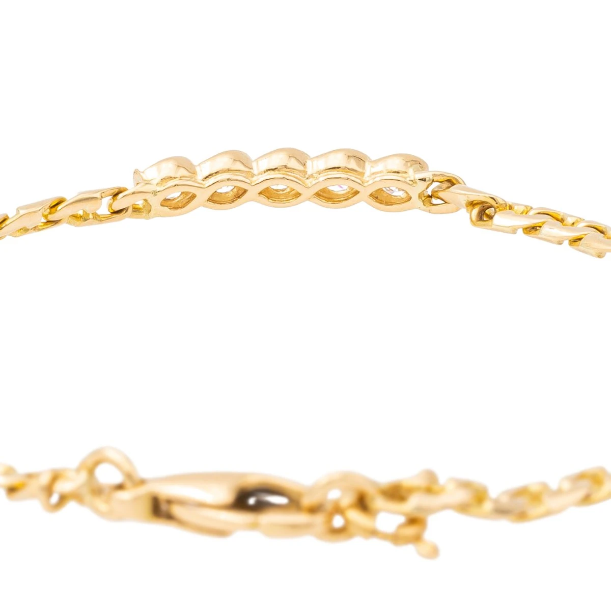 Bracelet FRED En Or Jaune Et Diamants 2 Bracelet FRED En Or Jaune Et Diamants – Image 2