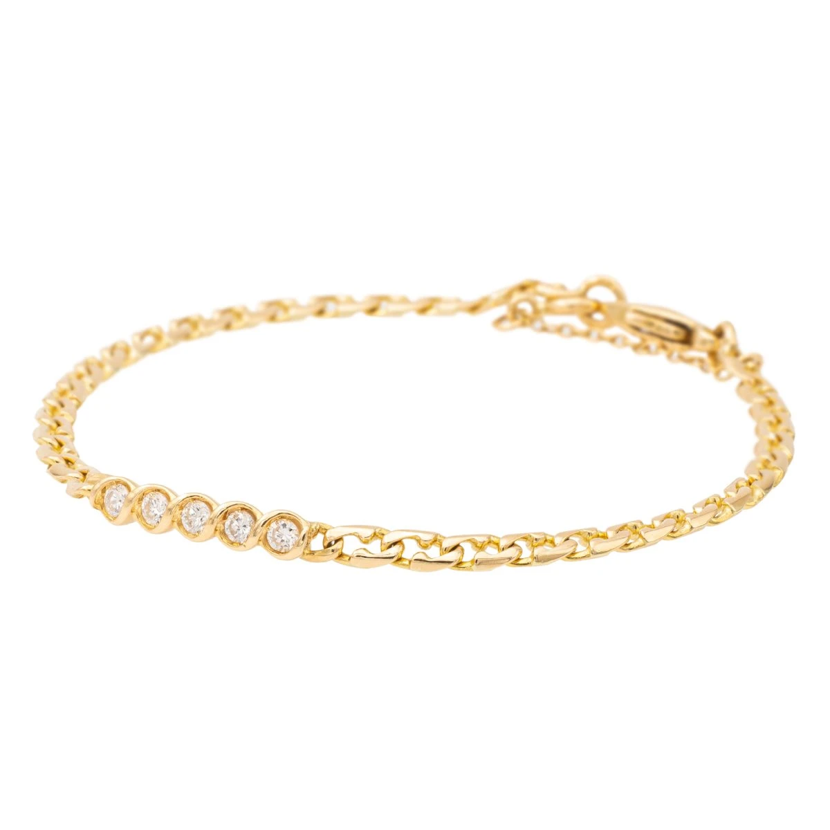 Bracelet FRED En Or Jaune Et Diamants 3 Bracelet FRED En Or Jaune Et Diamants – Image 3