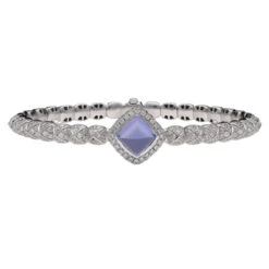 Bracelet FRED"Pain De Sucre" En Or Gris, Tanzanite Et Diamants.
