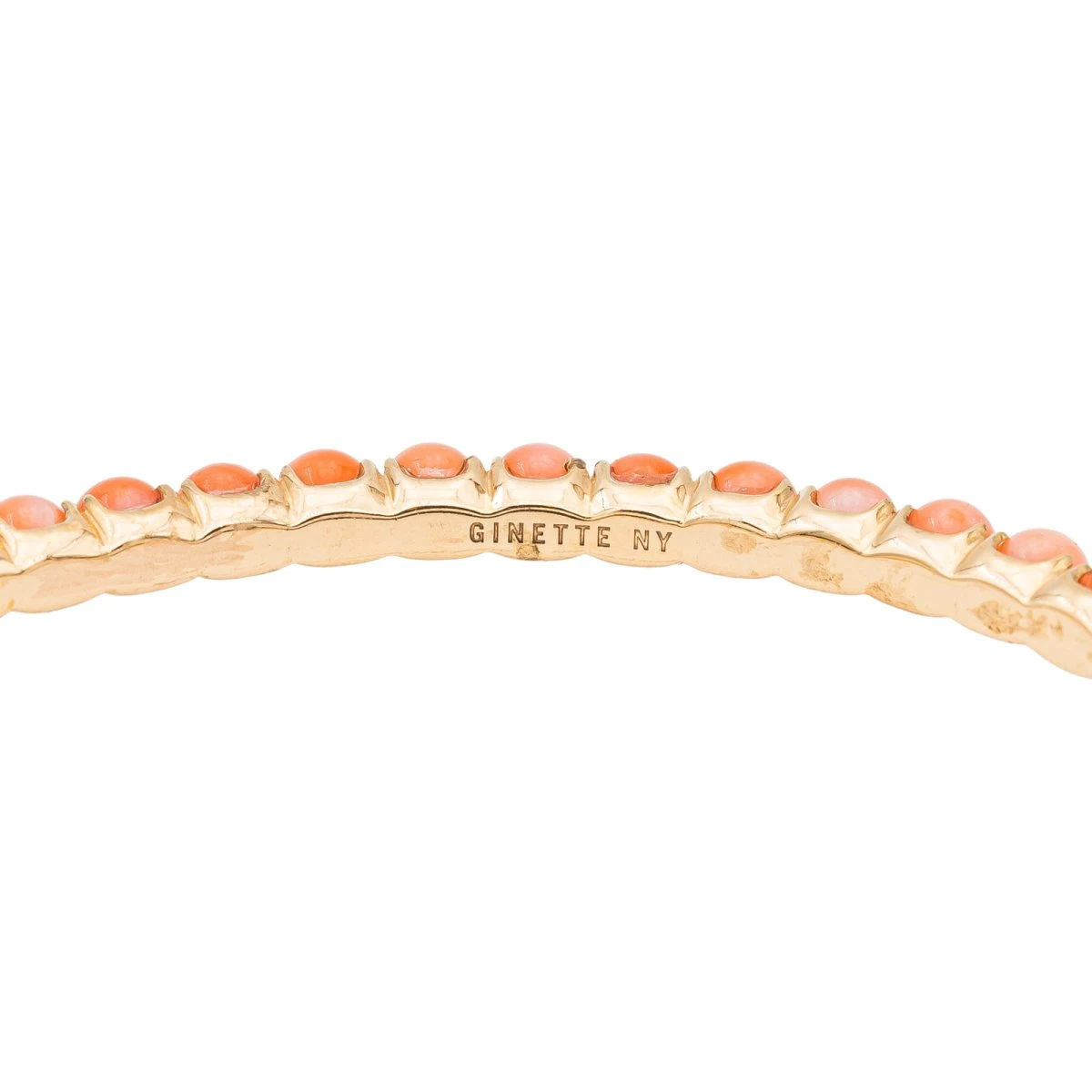 Bracelet GINETTE NY, "Maria", En Or Rose Et Corail 5 Bracelet GINETTE NY, "Maria", En Or Rose Et Corail – Image 5
