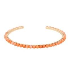Bracelet GINETTE NY, "Maria", En Or Rose Et Corail