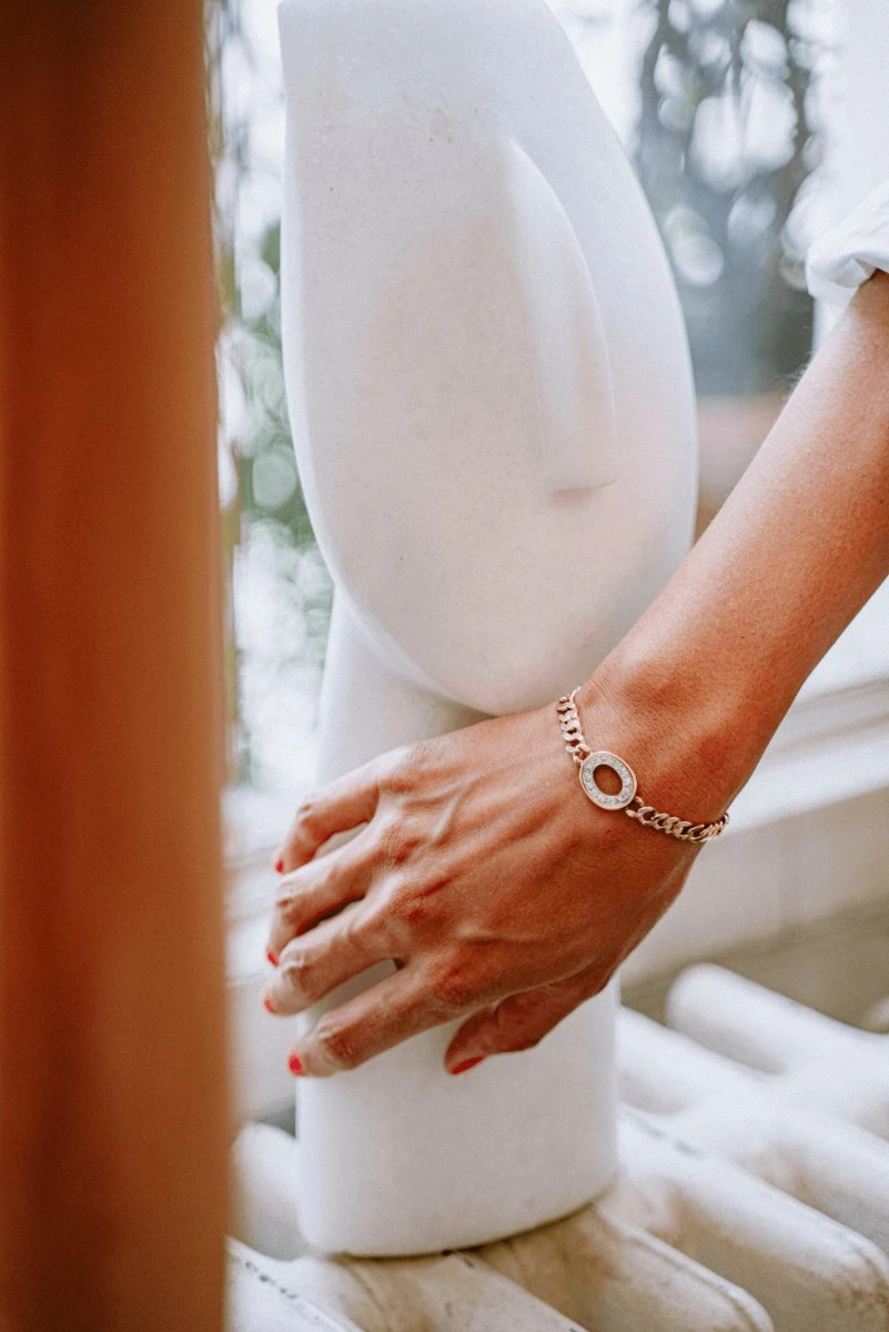 Bracelet Gourmette En Or Jaune Et Diamants 2 Bracelet Gourmette En Or Jaune Et Diamants – Image 2