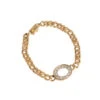 Bracelet Gourmette En Or Jaune Et Diamants