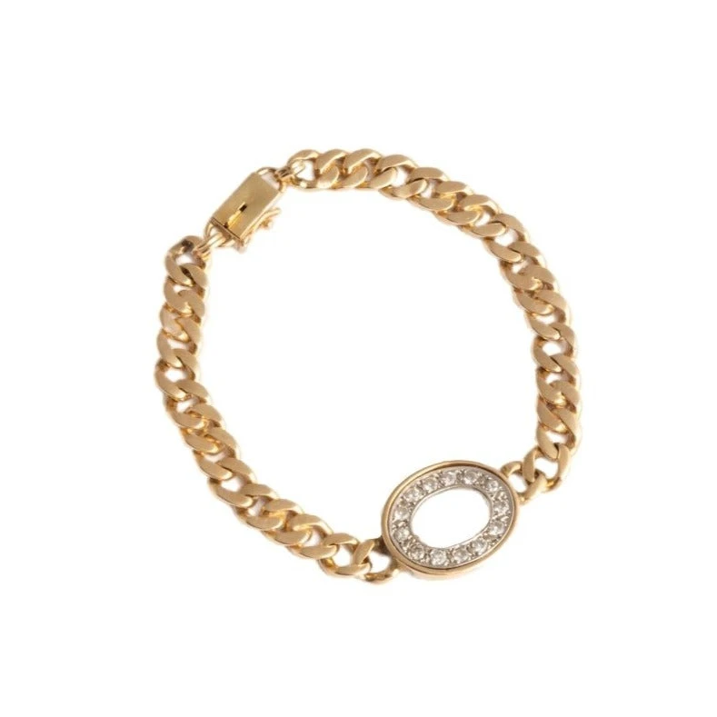 Bracelet Gourmette En Or Jaune Et Diamants 1 Bracelet Gourmette En Or Jaune Et Diamants