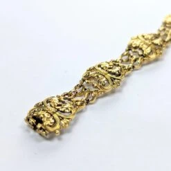Bracelet Gourmette En Or Jaune, Style Art Nouveau -Castafiore Boutique bracelet gourmette en or jaune style art nouveau 906842