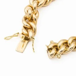 Bracelet Gourmette Grosse Maille En Or Jaune -Castafiore Boutique bracelet gourmette grosse maille en or jaune 140938