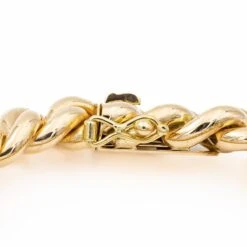 Bracelet Gourmette Grosse Maille En Or Jaune -Castafiore Boutique bracelet gourmette grosse maille en or jaune 237670