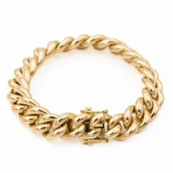 Bracelet Gourmette Grosse Maille En Or Jaune -Castafiore Boutique bracelet gourmette grosse maille en or jaune 568850