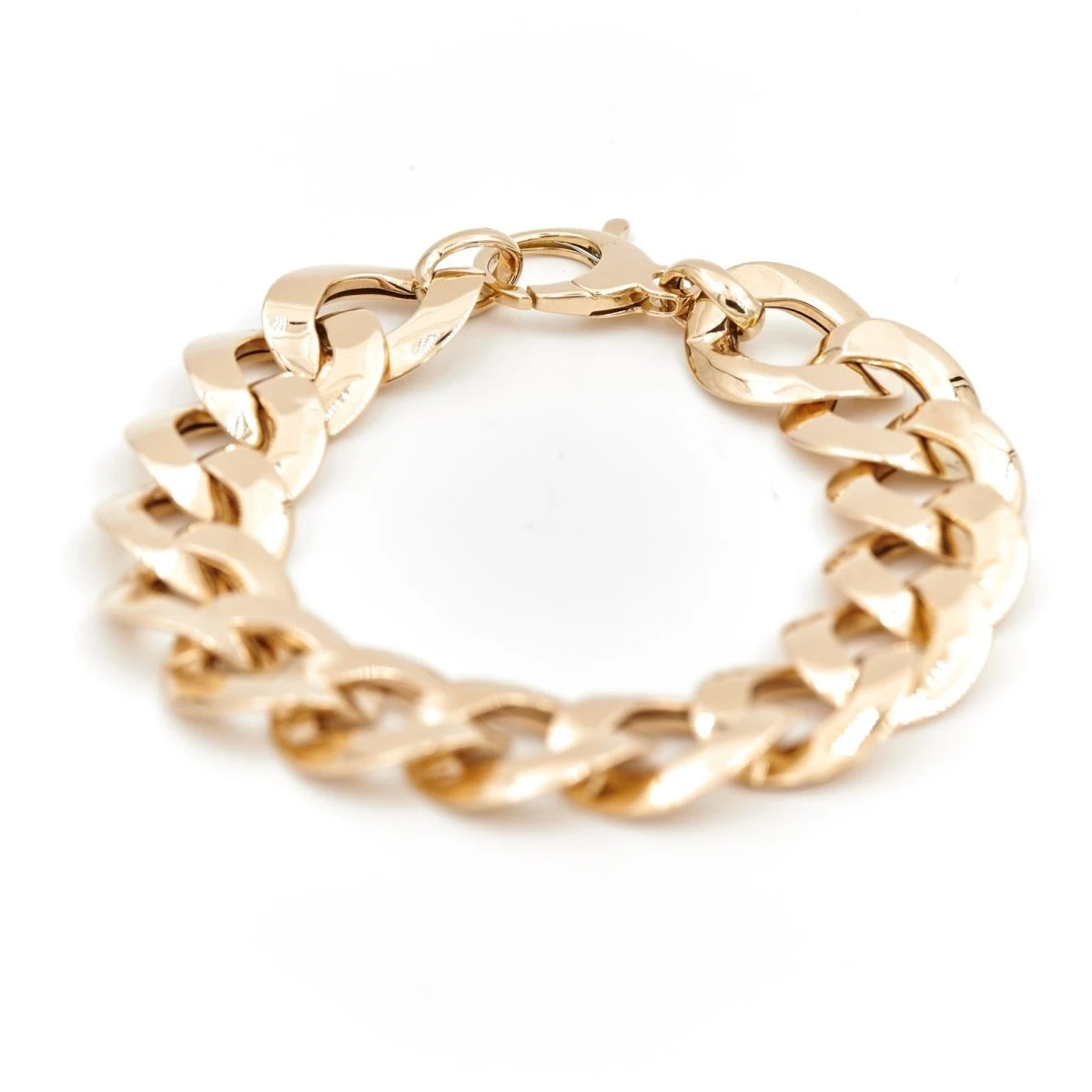 Bracelet Gourmette Imposante En Or Jaune 4 Bracelet Gourmette Imposante En Or Jaune – Image 4