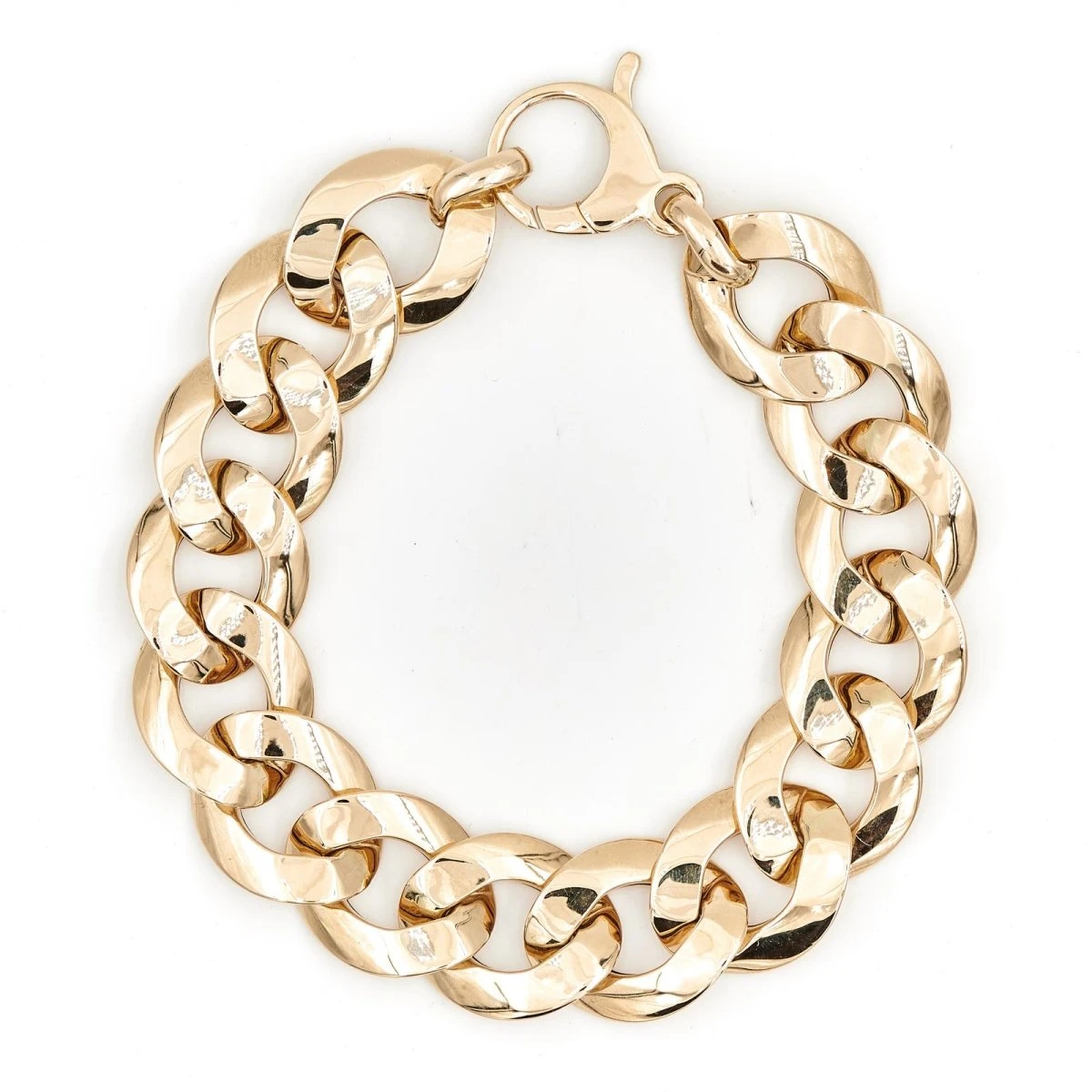 Bracelet Gourmette Imposante En Or Jaune 6 Bracelet Gourmette Imposante En Or Jaune – Image 6