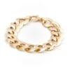 Bracelet Gourmette Imposante En Or Jaune