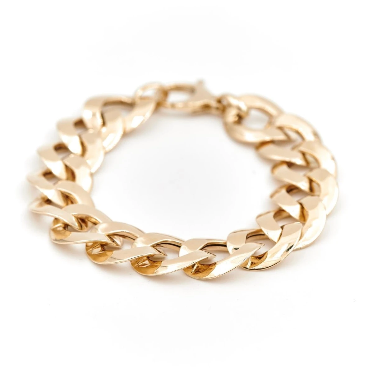 Bracelet Gourmette Imposante En Or Jaune 1 Bracelet Gourmette Imposante En Or Jaune