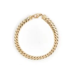 Bracelet Gourmette Maille Anglaise En Or Jaune -Castafiore Boutique bracelet gourmette maille anglaise en or jaune 904558