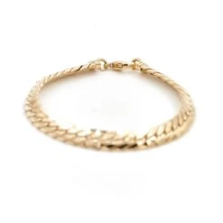 Bracelet Gourmette Maille Anglaise En Or Jaune -Castafiore Boutique bracelet gourmette maille anglaise en or jaune 949729