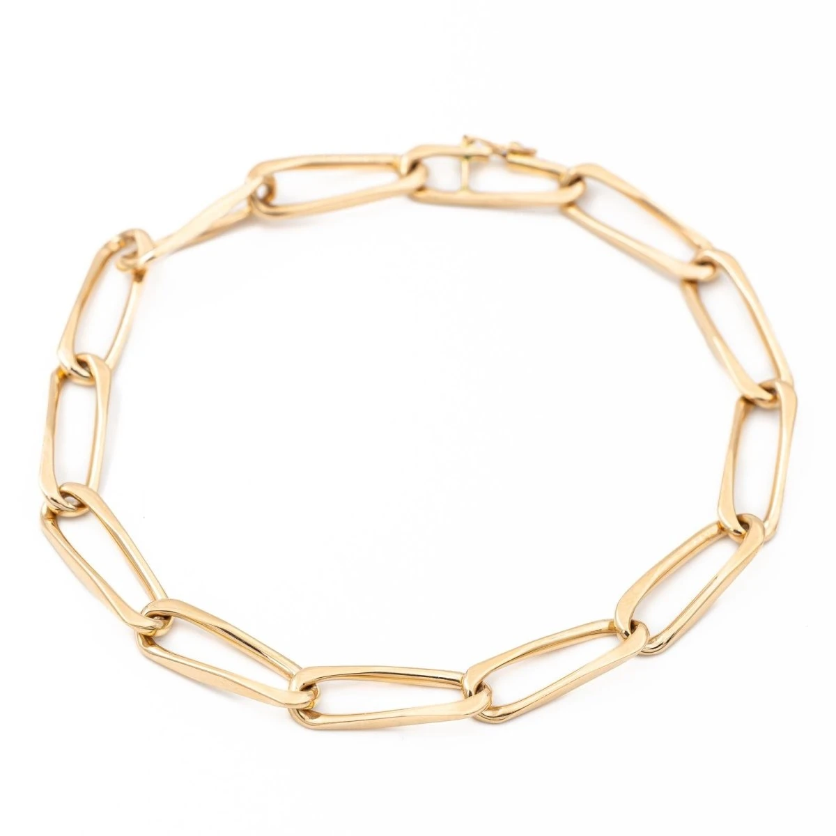 Bracelet Gourmette Maille Cheval En Or Jaune 1 Bracelet Gourmette Maille Cheval En Or Jaune