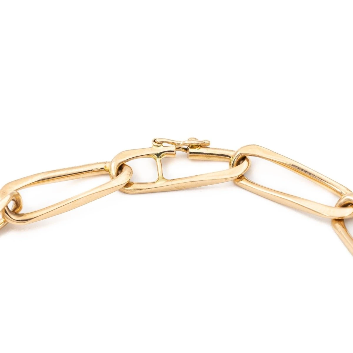 Bracelet Gourmette Maille Cheval En Or Jaune 4 Bracelet Gourmette Maille Cheval En Or Jaune – Image 4