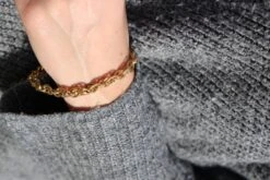 Bracelet Gourmette Maille Forçat En Or Jaune -Castafiore Boutique bracelet gourmette maille forcat en or jaune 402405