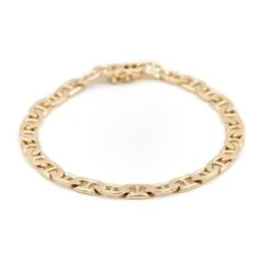 Bracelet Gourmette Maille Marine En Or Jaune